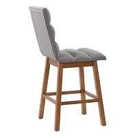 Tabouret de bar à rainures en tissu rembourré, lot de 2