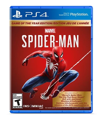 Jeu vidéo Marvel Spider-Man édition Jeu de l'année pour PS4 Playstation 4