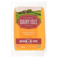 DAIRY ISLE MEDIUM CHEDDAR CHEESE, DAIRY ISLE MEDIUM CHEDDAR 270g