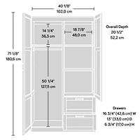 Sauder® Select Meuble de Rangement / Armoire, Finition Merisier Cannelle, 420055