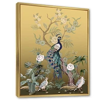 Designart Chinoiserie Aux Oiseaux Et Pivoines VI ART MURAL À CADRE FLOTTÉ