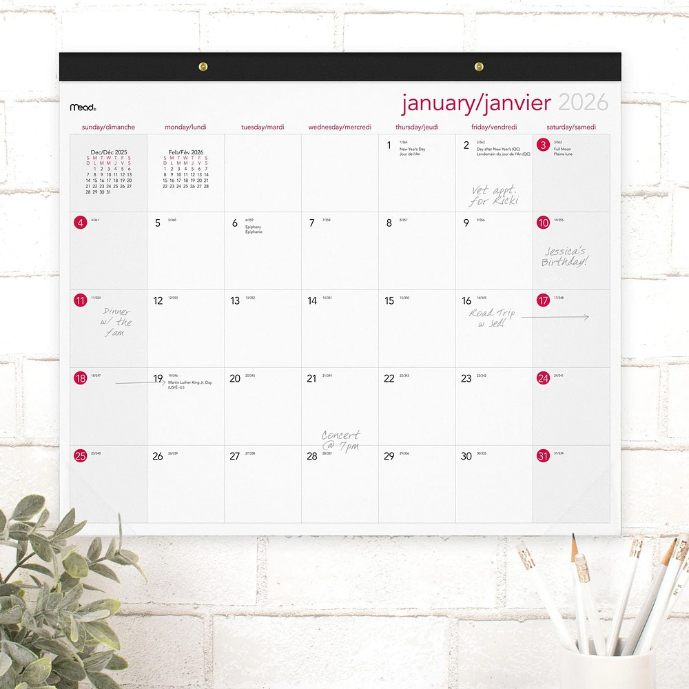 AAG® Monthly Desk Pad 2026