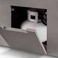Real Flame Foyer Extérieur Carré au Propane de 40 po  Estes avec Réservoir Caché en Ardoise par Jensen Co.