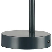 Lampe de bureau DEL gris foncé avec port USB, Mainstays