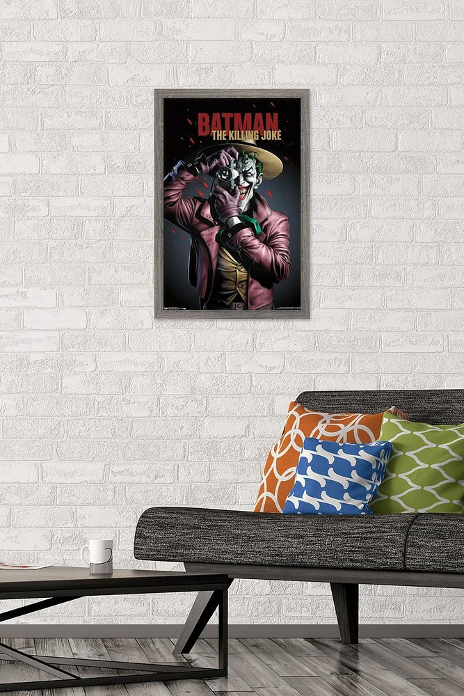 DC Comics Movie - The Killing Joke - Key Art Wall Poster, 22.375" x 34" Framed