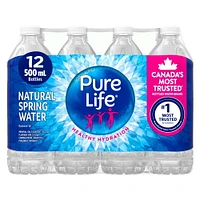 Pure Life Natural Spring Water 12x500ml, 12x500ml