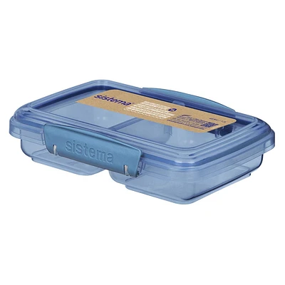 Sistema Ocean Bound Plastic Small Split Food Storage Container, 350 mL, BPA-Free