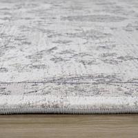 Tapis d'interieur classique Atlas Rug Branch, beige gris, motif floral - Salon, chambre, salle a manger et cuisine