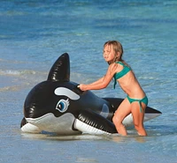 Intex Baleine Ride-On pour Enfants, À partir de 3 ans, Flotteur de Piscine Gonflable avec Poignées Résistantes