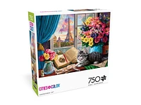 Buffalo Games - Le puzzle Cities In Color - Mademoiselle Cat - en 750 pièces