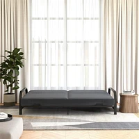 DHP Black Metal Arm Futon Frame with 6-Inch Pocket Coil Futon Mattress