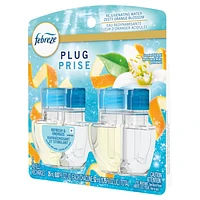 Febreze Plug In Air Freshener, Odor-Fighting Scented Oil Refill, Refresh & Energize, 2 Refills, 52ML