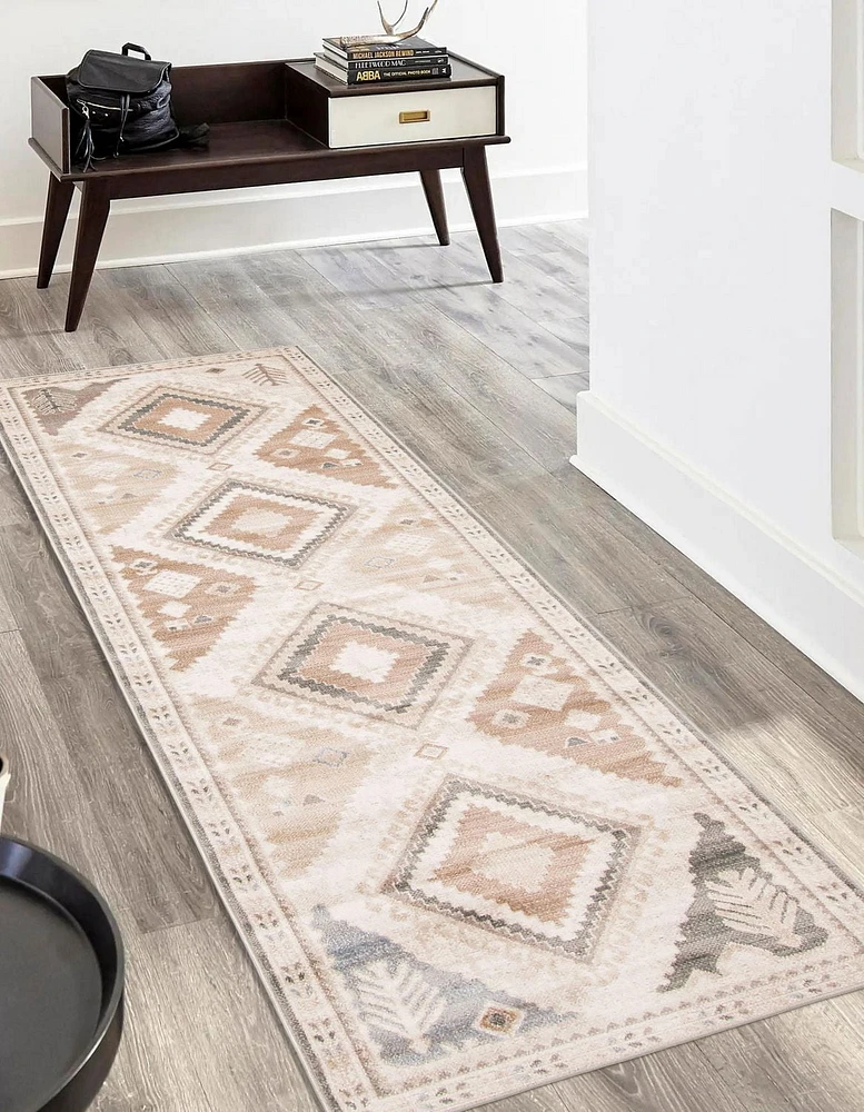 ECARPET Lia 2'8" x 8'2" Tribal Runner Rug for Living Room, Bedroom, Dining Room, Entrance, Hallway and More.