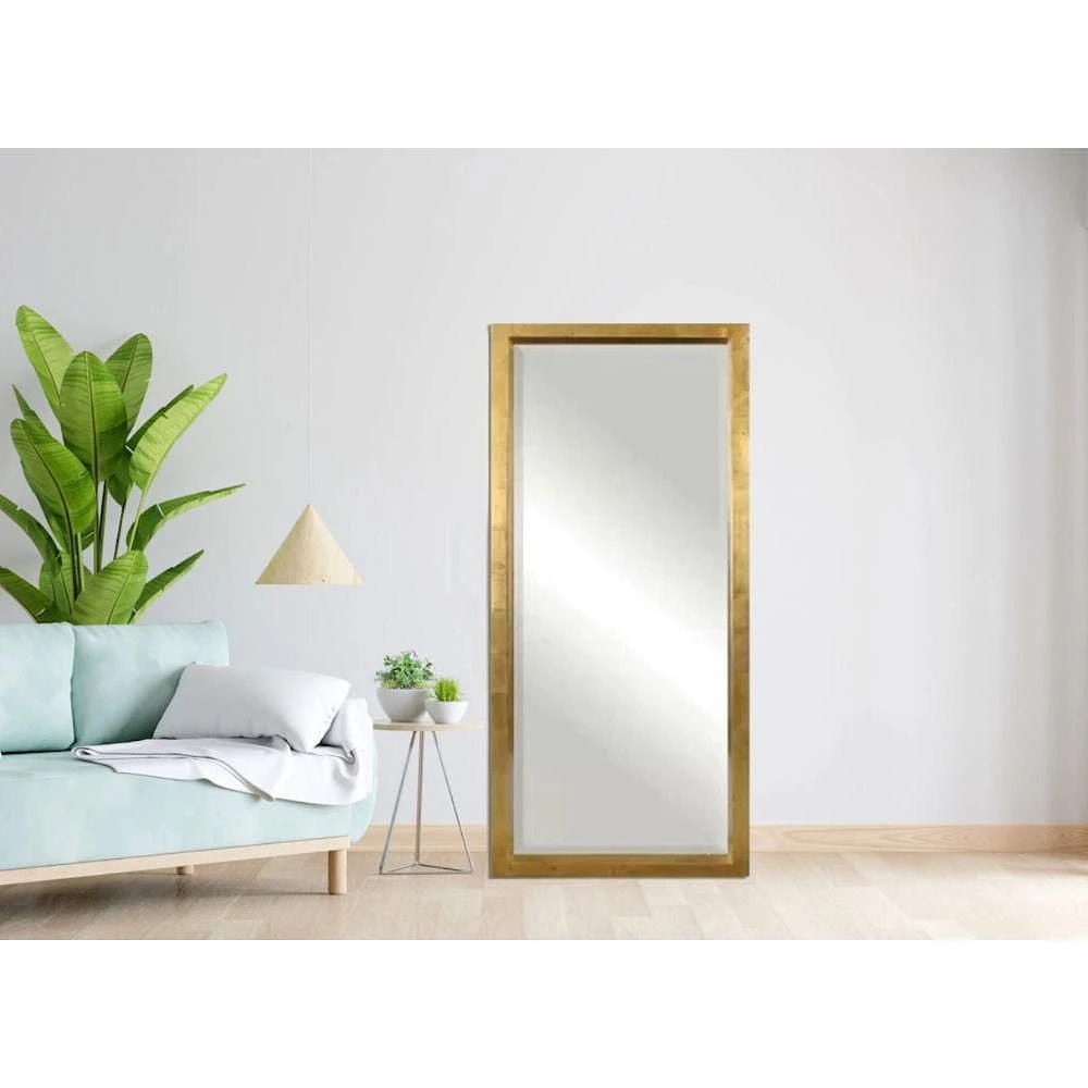 Floor mirror with solid heavy MDF frame<br>Dimensions<br>80"H x 30"W x 5"D