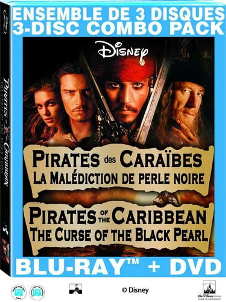 Pirates Of The Caribbean: The Curse Of The Black Pearl (3-Disc) (2-Disc Blu-ray + Standard DVD)