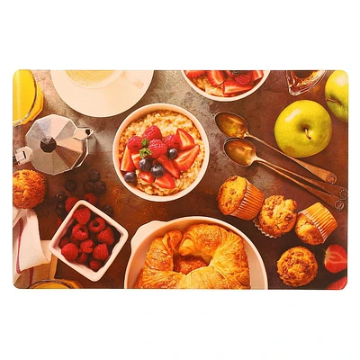 Napperon En Plastique (Petit Déjeuner Gourmet) - Set of 12