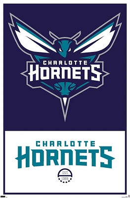 NBA Charlotte Hornets - Logo 21 Wall Poster, 22.375" x 34"