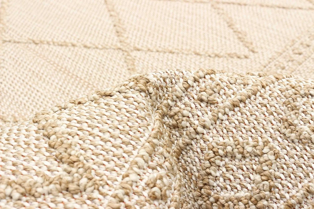 ECARPET Jute Style Area Rug for Bedroom, Living Room