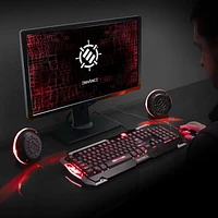 ENHANCE SL2 USB Computer Speakers with LED Red Glowing Lights