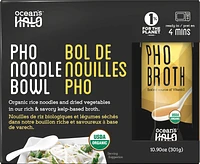 Ocean's Halo, Organic and Vegan Pho Noodle Bowl, Shelf-Stable, 301g, OCEAN'S HALO ORG PHO NDL BWL KIT