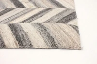 ECARPETGALLERY 5'2" x 8'0" Transitional Río Handmade Area Rug for Living Room, Dining Room and Bedroom in Grey