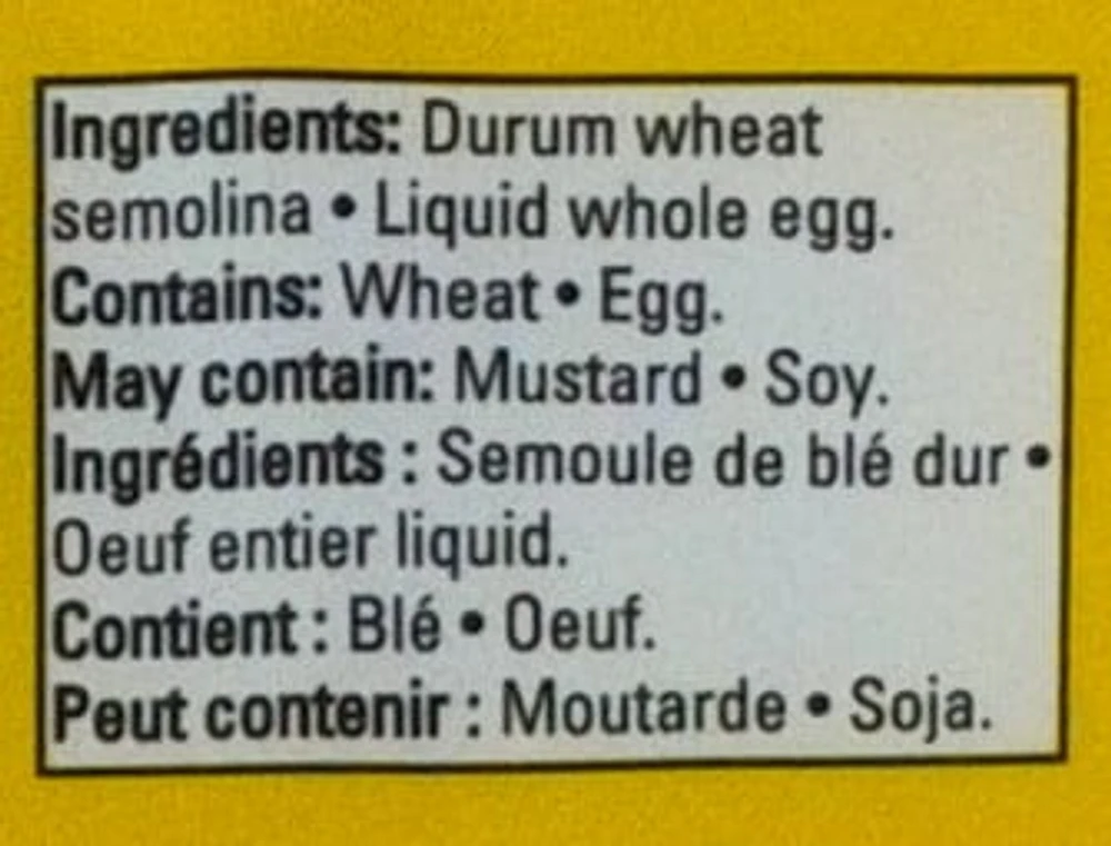 Aurora Le Fettuccine Egg Pasta #4 250GR Allergens Not Contained, 250 GR