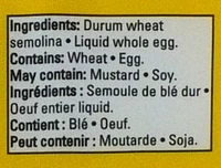 Aurora Le Fettuccine Egg Pasta #4 250GR Allergens Not Contained, 250 GR