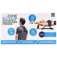 GoZone Kit d'étirement et de Récupération, étireur de dos et Correcteur de Posture pour Hommes et Femmes, Soutien du dos et Soulagement de la Douleur, Noir Kit d'étirement du dos et de Correcteur de Posture