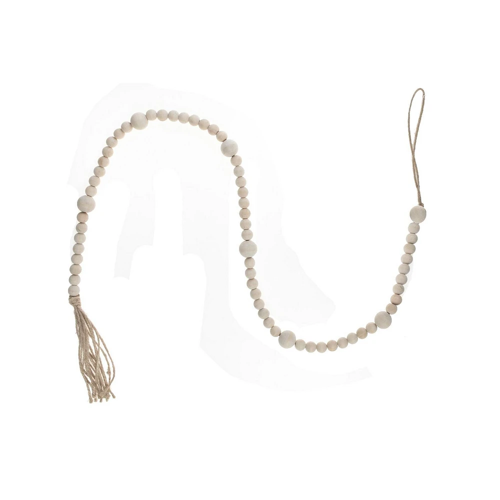 Dual Wood Bead Garland (Natural)