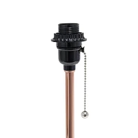 LimeLights Lampe bâton en or rose avec prise de charge et abat-jour en tissu, lot de 2