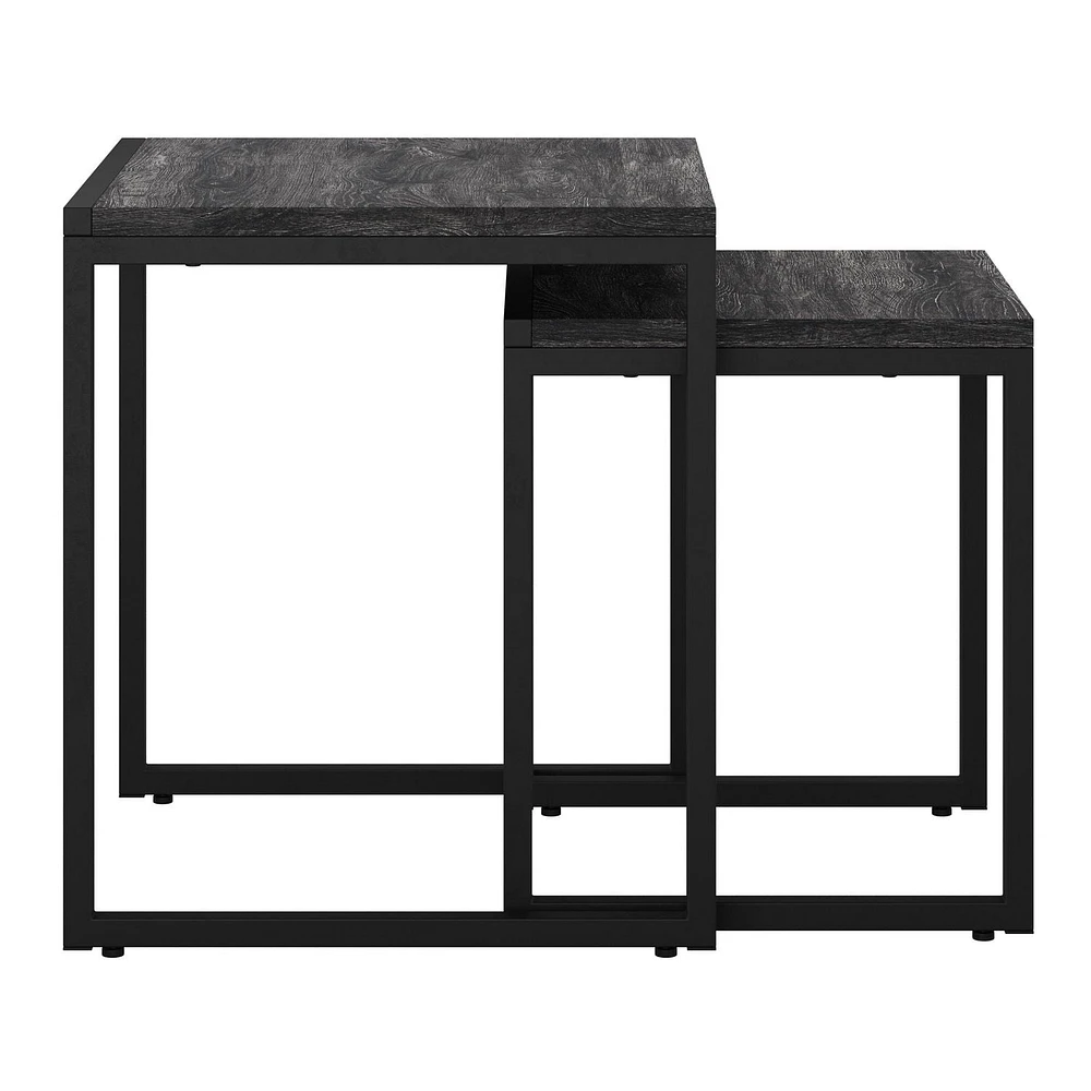 Fort Worth Square Faux Wood Nesting Side Tables
