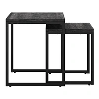 Fort Worth Square Faux Wood Nesting Side Tables