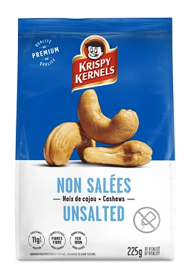 Krispy Kernels Unsalted cashews 225g, 225g