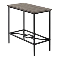 Monarch Specialties Table D'appoint, Côté, Bout, Étroit, Petit, 2 Niveaux, Salon, Chambre À Coucher, Métal, Stratifié, Brun, Noir, Contemporain, Moderne