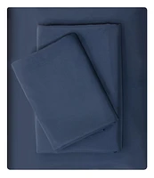 Ensemble de draps en microfibre doux et facile d'entretien Mainstays – Solide Tailles: 1 place, 2 places et grand lit