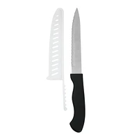 Couteau utilitaire Mainstays de 5 po en acier inoxydable avec manche en plastique noir