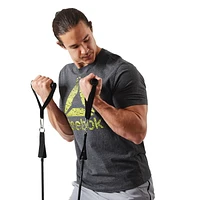 Reebok Delta Sure Grip Resistance Cord with Handles, Ultra-Heavy Resistance, Interchangeable Tubing