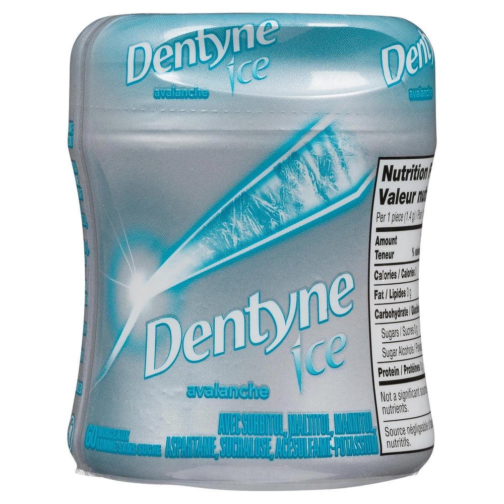 Dentyne Ice Avalanche, Sugar Free Gum, 1 bottle (60 pieces)