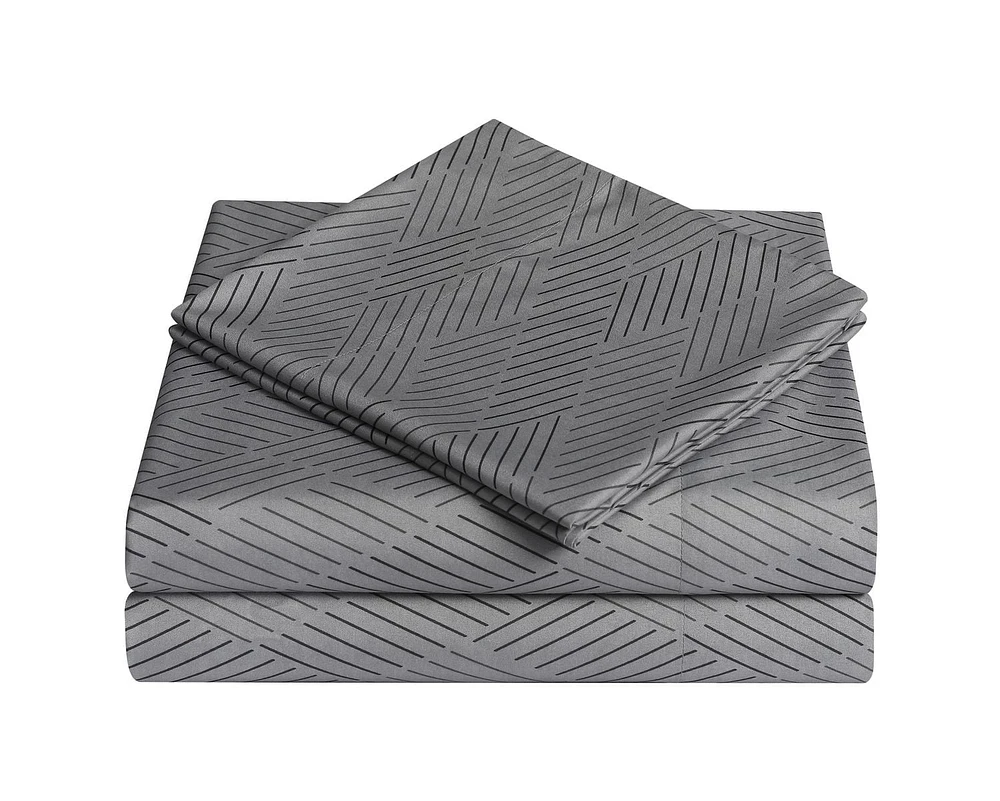 Ensemble de draps en microfibre doux et facile d'entretien Mainstays – Imprimé Tailles: 1 place