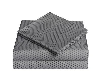 Ensemble de draps en microfibre doux et facile d'entretien Mainstays – Imprimé Tailles: 1 place