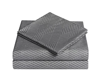 Ensemble de draps en microfibre doux et facile d'entretien Mainstays – Imprimé Tailles: 1 place