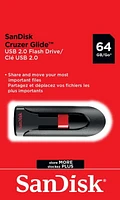 SanDisk Cruzer Glide USB 2.0 Flash Drive, 64GB, Back Up and Transfer