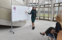 Luxor 72"W x 40"H Double-Sided Whiteboard