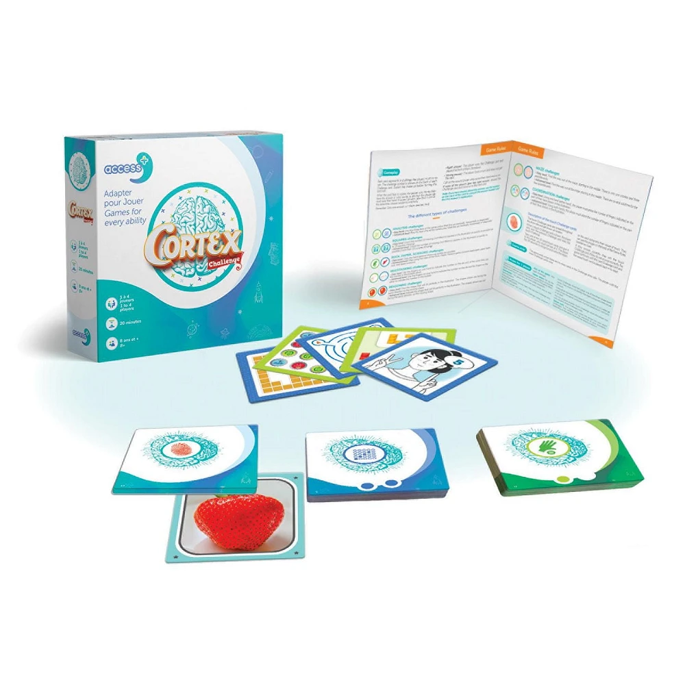 CORTEX - ACCESS + (ML) Jeu de société pour enfants - Adapté par les professionnels de la santé pour les troubles cognitifs ADHD Autisme Mémoire - Jeux de cartes pour enfants et adultes âgés de 8+ - 1-