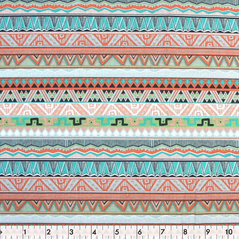 Tissu pré-coupé Fat Quarter de Fabric Creations à motif de rayures de tipi - 18" x 21" / 45cm x 53cm 18" x 21" / 45cm x 53cm