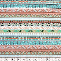 Tissu pré-coupé Fat Quarter de Fabric Creations à motif de rayures de tipi - 18" x 21" / 45cm x 53cm 18" x 21" / 45cm x 53cm