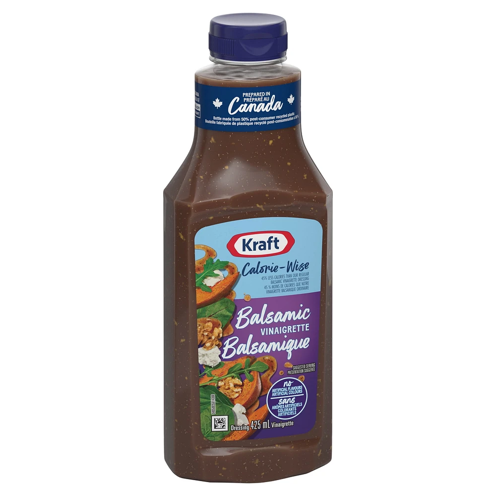 Vinaigrette Balsamique Calorie-Wise, Bouteille KRAFT VIN. C.WISE BALSAMIQUE 425