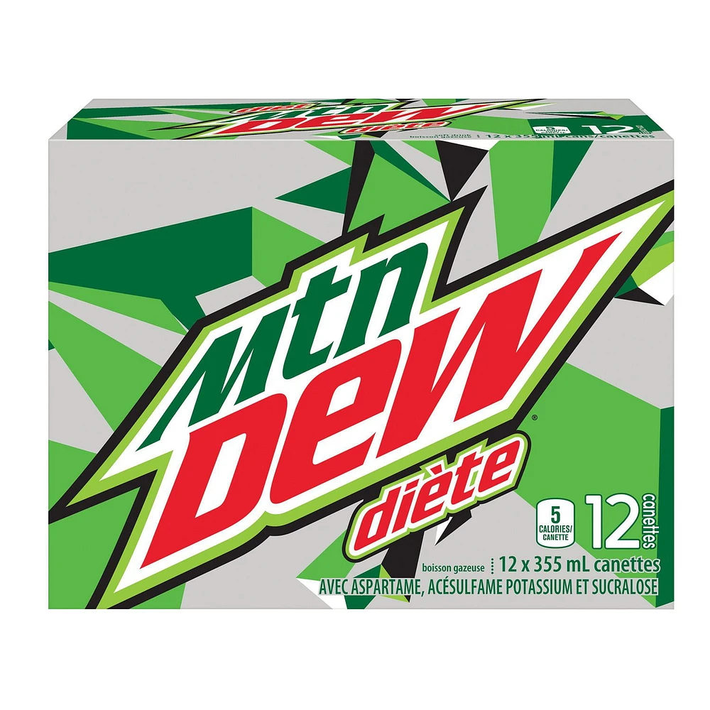 Diet MTN Dew Soft Drink, 12x355ml