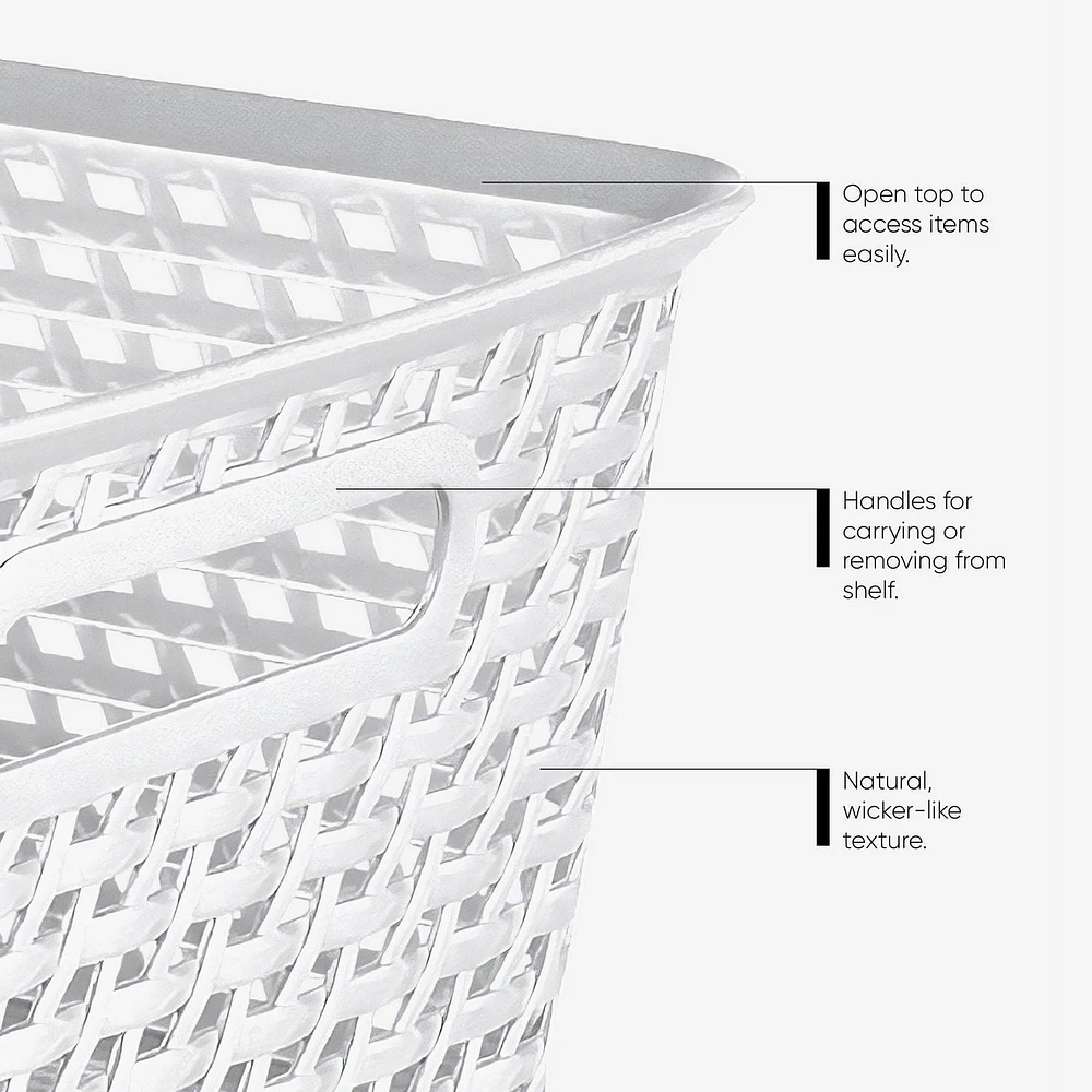 Mia Basket, Medium, Decorative Storage Basket