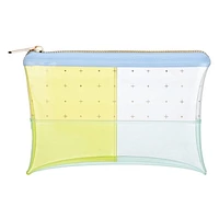 Pochette pour stylos NTD5-PP-DOTEF Post-it®, collection Noté, plastique transparent bleu et jaune avec fermeture éclair, 7,5 po x 5,25 po, 1 pochette/paquet Poch. NTD5-PP-DOTEF Post-it®